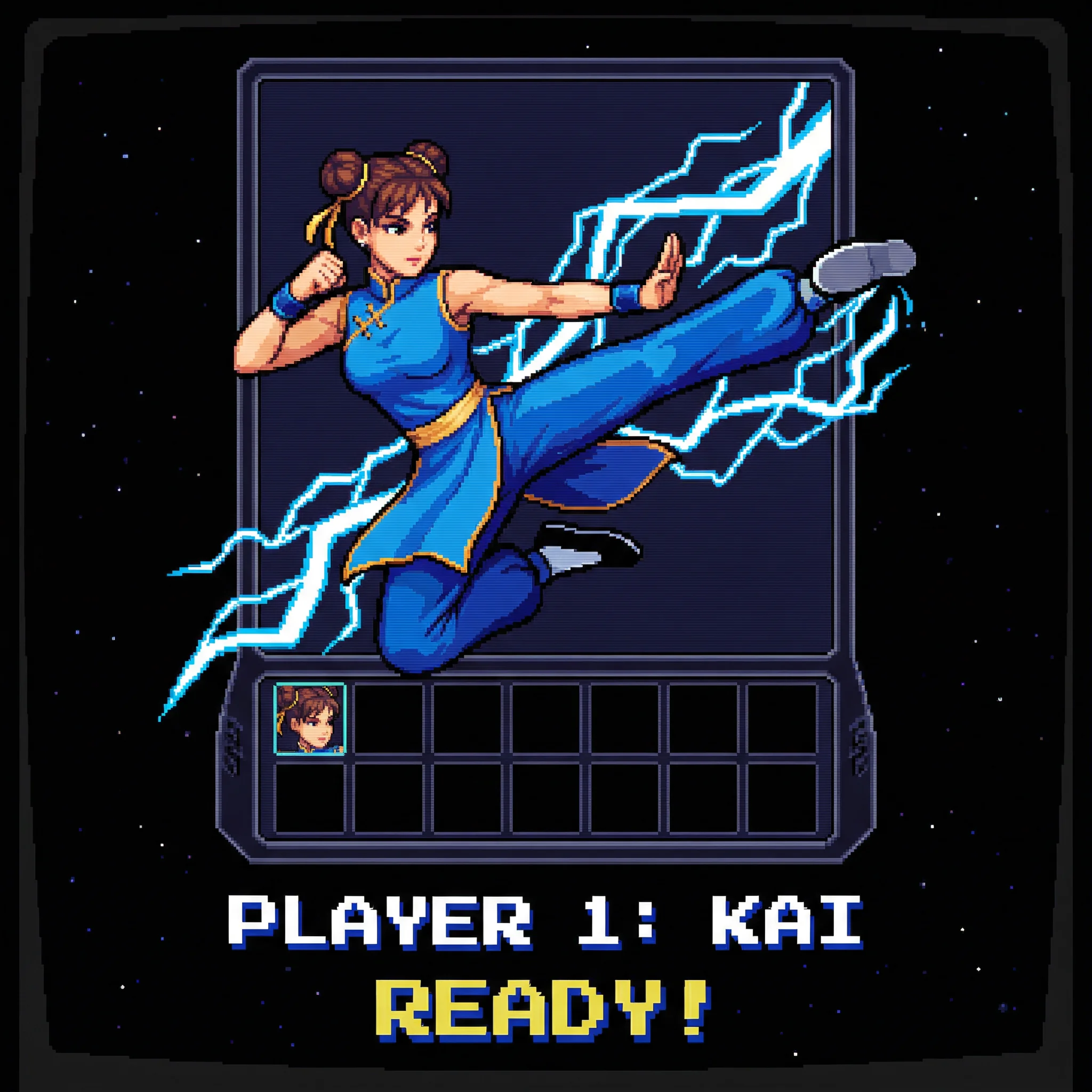 格斗家春丽的像素头像 - 电子试玩 角色