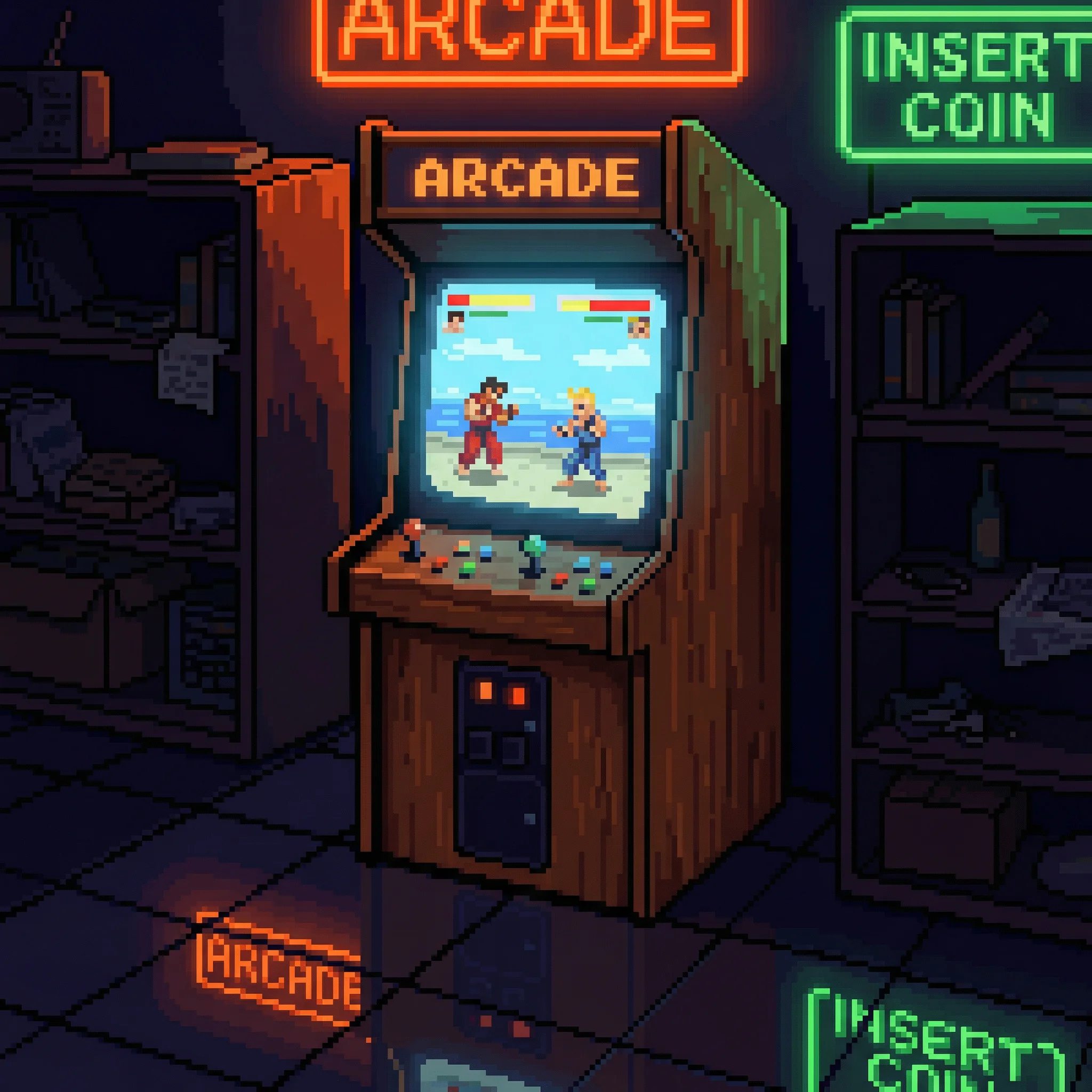 像素艺术作品：怀旧街机厅 - 电子试玩 社区创作